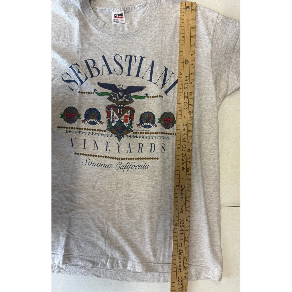 Vintage 90s Winery Graphic‎ Tee Sebastiani Vineyards Sonoma California XL